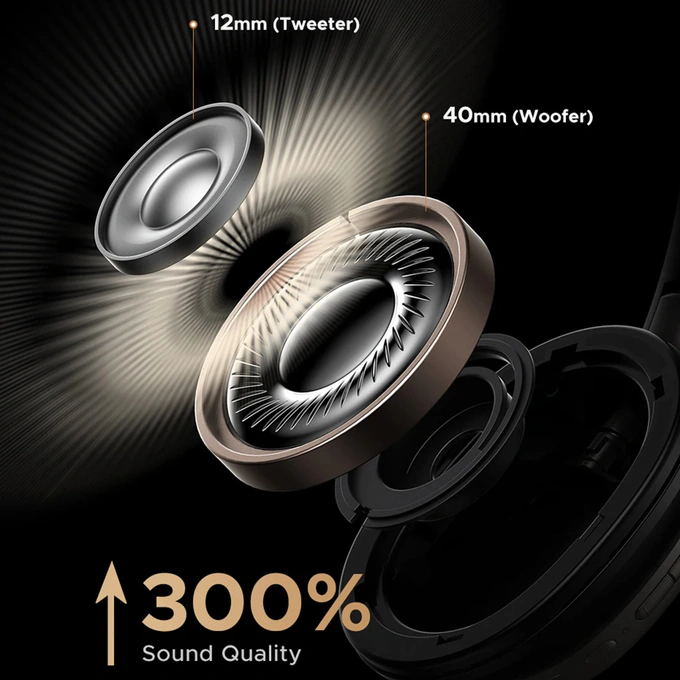 Casti Wireless Over-Ear UGREEN Studio Pro HP206, Bluetooth 6.0, ANC, Black - Imagine 4
