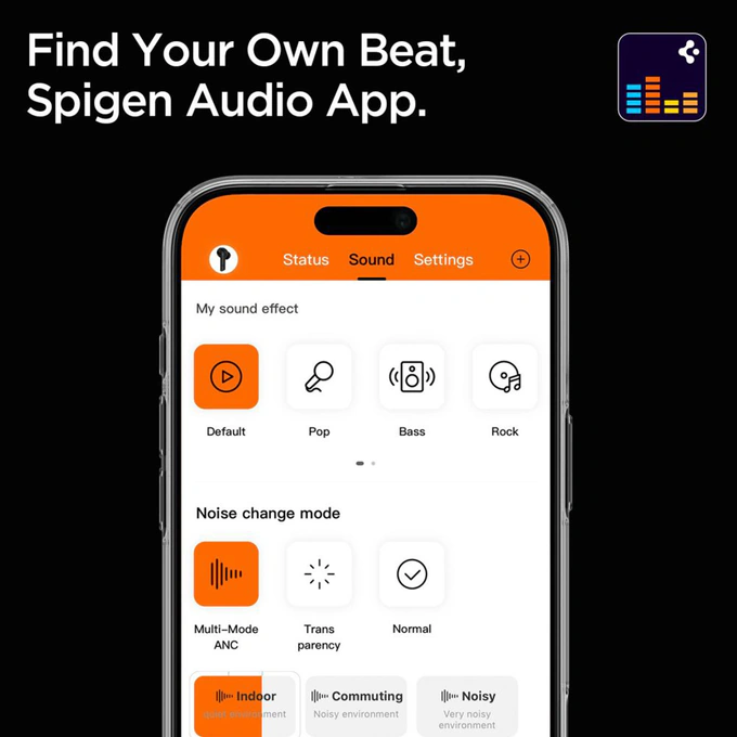Casti wireless SPIGEN ASD09691, Bluetooth 5.4, ANC, Black - Imagine 5
