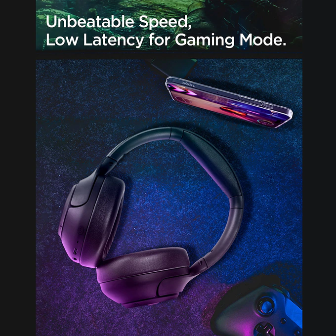 Casti wireless SPIGEN ASD09691, Bluetooth 5.4, ANC, Black - Imagine 6