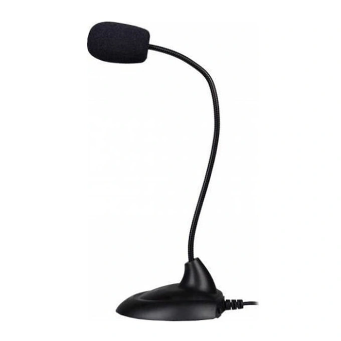 Microfon de Birou SPACER SP-MIC100, Cu suport tip picior, Jack 3.5mm, Negru - Imagine 1