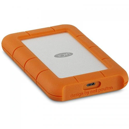 HDD Extern LACIE STFR2000800, 2TB, USB-C, Silver/Orange - Imagine 1