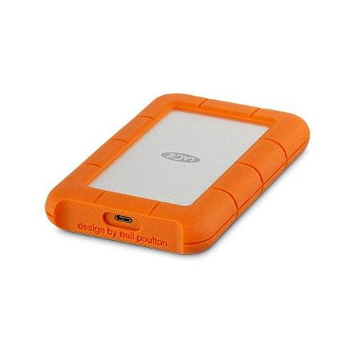 HDD Extern LACIE STFR4000800, 4TB, USB-C, Silver/Orange - Imagine 1