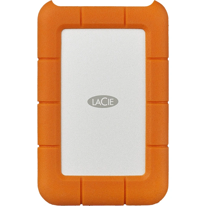 HDD Extern LACIE STFR5000800, 5TB, USB-C, Silver/Orange - Imagine 1