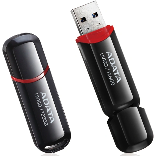 Memorie USB ADATA AUV150-128G-RBK, 128 GB, USB 3.0, Negru - Imagine 2