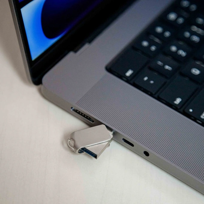 Memorie USB PLATINET PMFMC32, 32 GB, USB A - USB-C, Argintiu - Imagine 3