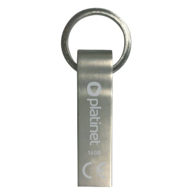 Memorie USB PLATINET PMFMK16, 16 GB, USB 2.0, Argintiu - Imagine 1