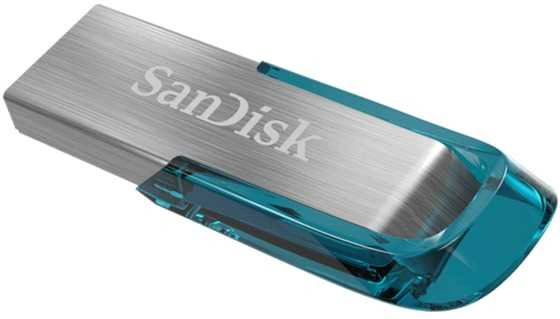 Memorie USB SanDisk Ultra Flair, 128 GB, USB 3.0, Blue - Imagine 1