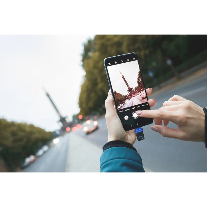 Memorie USB VERBATIM 49967, USB-A + USB-C, 64 GB, Albastru - Imagine 5