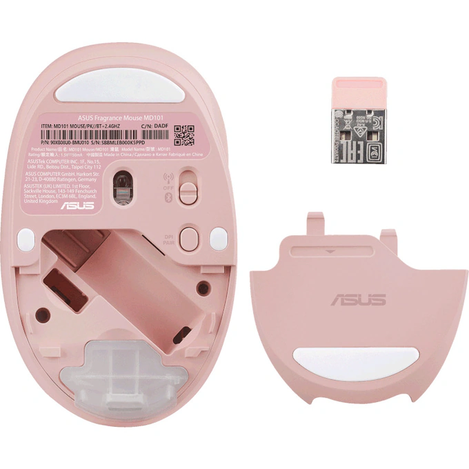 Mouse ASUS Fragrance MD101 Wireless & Bluetooth, Rose Clay - Imagine 4