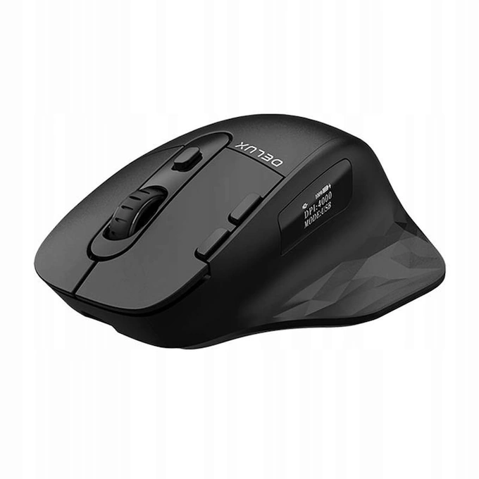 Mouse ergonomic Delux M912DB Wireless & Bluetooth 2.4G, negru - Imagine 4