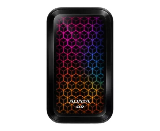 SSD Extern ADATA ASE770G-1TU32G2-CBK, 1TB, USB 3.2 Gen 2, Iluminare RGB, Black - Imagine 1