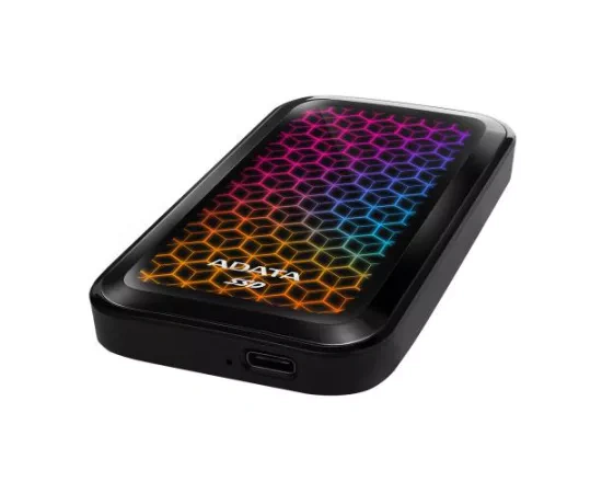 SSD Extern ADATA ASE770G-1TU32G2-CBK, 1TB, USB 3.2 Gen 2, Iluminare RGB, Black - Imagine 2