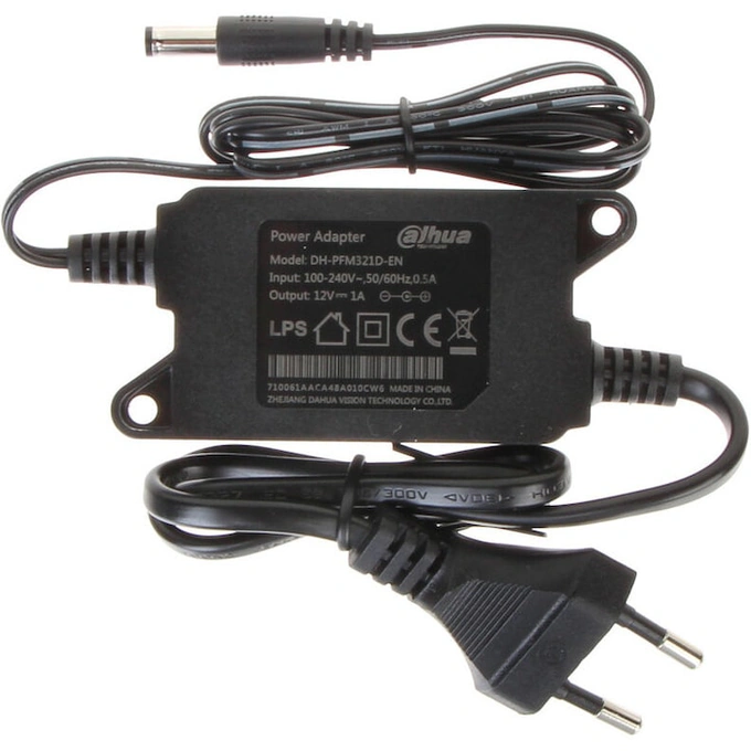 Alimentator Dahua PFM321D-EN 24W 12V 1A pentru sisteme de supraveghere - Imagine 1