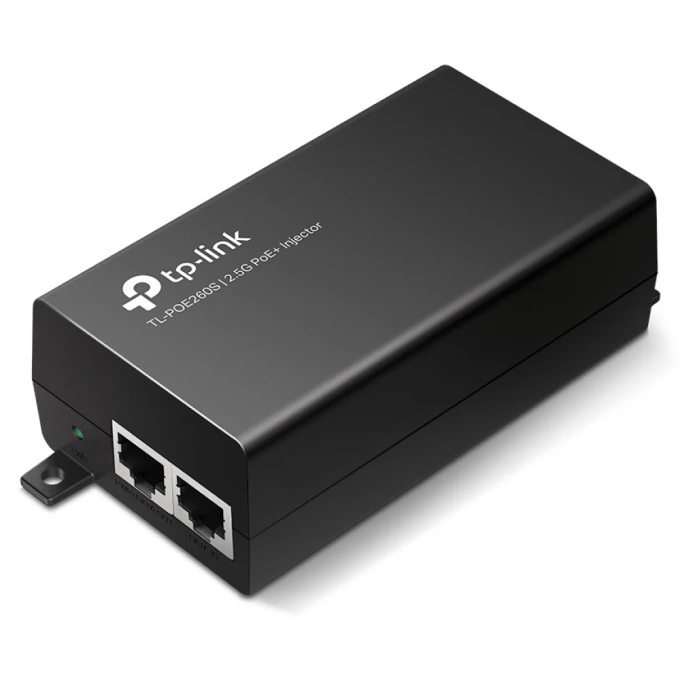 Injector PoE+ Omada by TP-Link TL-POE260S, Injector PoE+, 2 x RJ45 2.5G, 30W, Black - Imagine 1