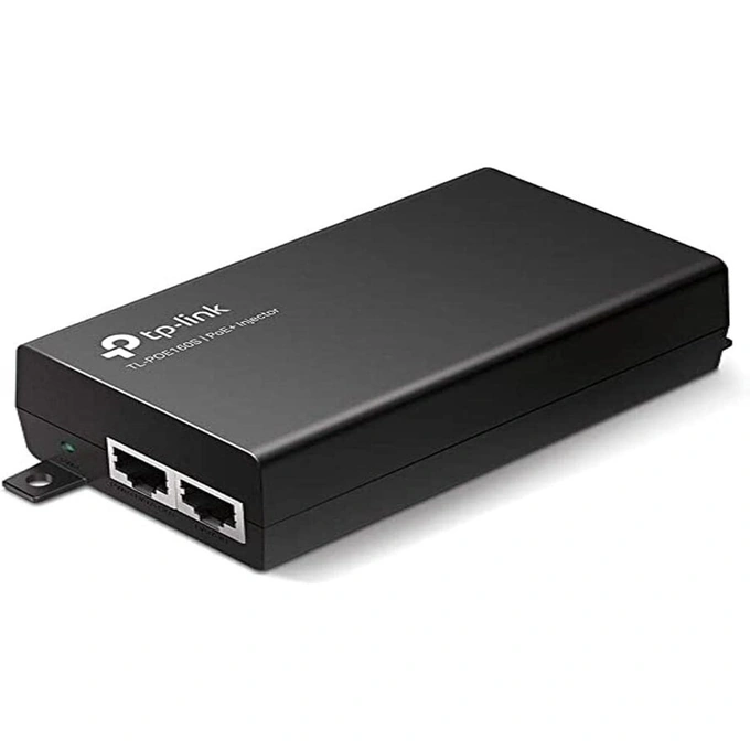 Injector PoE TP-LINK TL-POE160S, Gigabit, 30W, Plug and Play, Black - Imagine 1