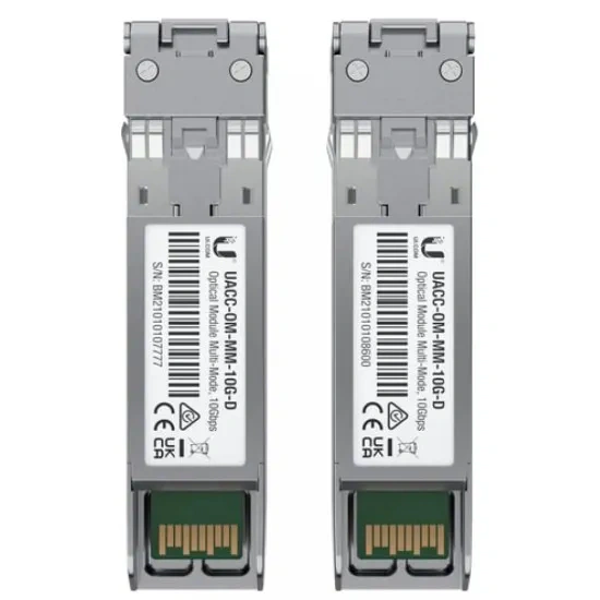 UBIQUITI Module SFP+ Ubiquiti UFiber, multi-mode, conector LC, TX:850nm, RX:850nm, 300m, 10Gbps - UACC-OM-MM-10G-D-2 - IT-Fashion.ro