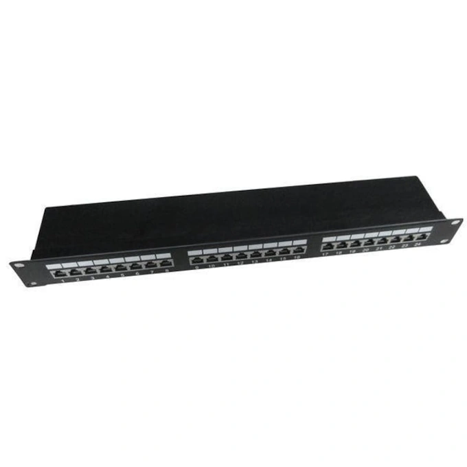 Patch panel Gembird Cat.5E 24 port shielded 19 1U black NPP-C524-002 - Imagine 1