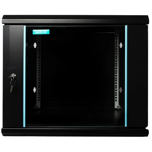 SPACER Rack SPACER SPCW-9U-600-BK-03, 19inch, 9U, Black - IT-Fashion.ro