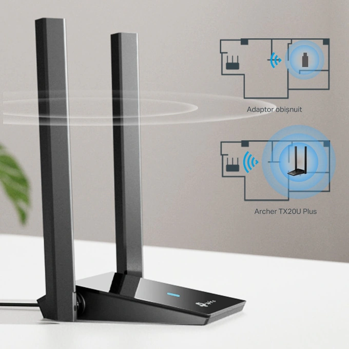 Adaptor USB WiFi TP-Link Archer TX20U Plus AX1800 WiFi 6 - Imagine 5