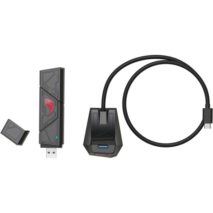 Adaptor wireless ASUS ROG USB-BE92, WiFi 7, Tri-Band, Black - Imagine 5