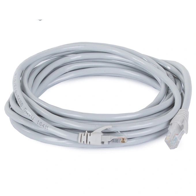 Cablu de rețea UTP HCT Cat6 5m Gri cu mufe RJ45 preinstalate - Imagine 1