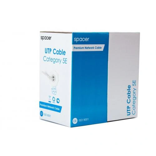 Cablu UTP CAT.5E SPACER RCAT5ECCA – Rola 305m, Cupru-Aluminiu Solid, AWG24 - Imagine 1