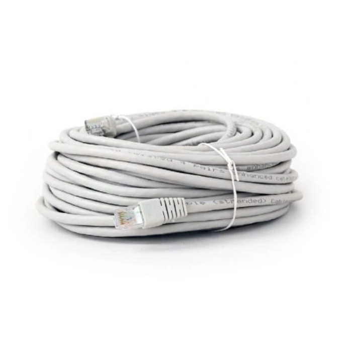 Cablu UTP cu mufe HCT Cat.6 25m gri – conexiune rapidă și sigură pentru rețele Ethernet - Imagine 1