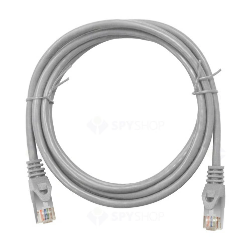 Cablu UTP cu mufe HCT CAT6 7.5m Gri – Performanță Gigabit și Conectivitate Fiabilă - Imagine 1