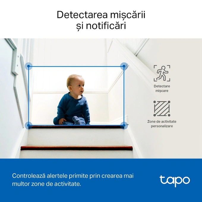 Camera de supraveghere smart / inteligenta Tapo C220, 4MP, 2K QHD, Wi-Fi, slot micro SD, microfon, difuzor, interior - Imagine 6