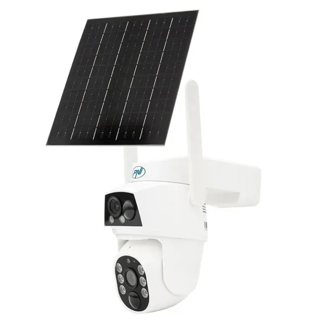 Camera de supraveghere video PNI IP894 4G PTZ Dual Lens cu panou solar și acumulator - Imagine 2