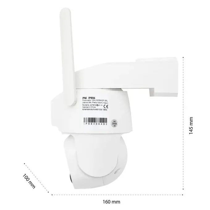 Camera de supraveghere video PNI IP894 4G PTZ Dual Lens cu panou solar și acumulator - Imagine 6