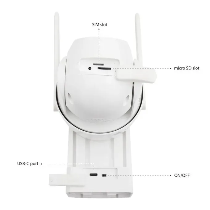 Camera de supraveghere video PNI IP894 4G PTZ Dual Lens cu panou solar și acumulator - Imagine 7