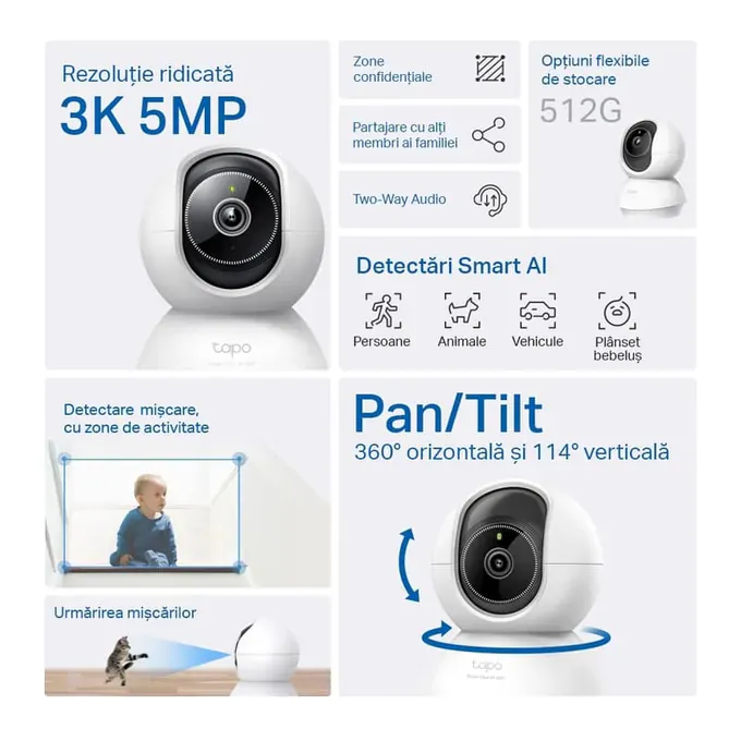 Camera supraveghere video TP-LINK TAPO C230, 3K 5MP, 15-30 fps - Imagine 3