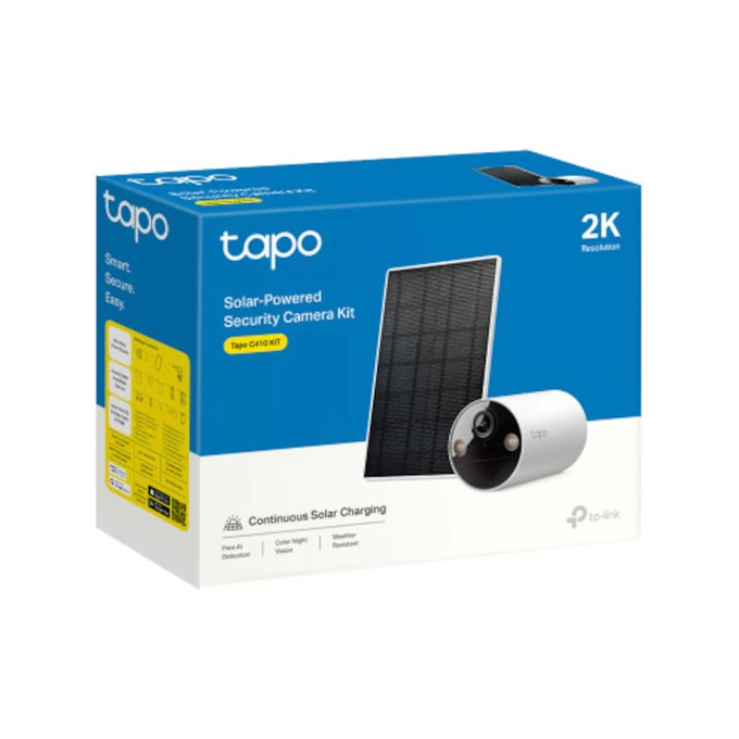 Kit camera de supraveghere + panou solar TP-LINK Tapo C410 KIT, White - Imagine 4