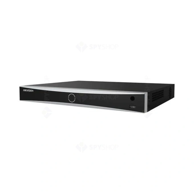 NVR HIKVISION DS-7608NXI-I2/8P/S(E), 8 canale, 8 MP, 256 Mbps, 2x SATA, ANPR, 150W, Negru - Imagine 1
