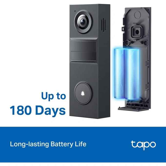 Sonerie video smart pentru exterior TP-LINK TAPO D205, 2K 3MP, 15 fps, Zoom 10x, Wi-Fi - Imagine 7