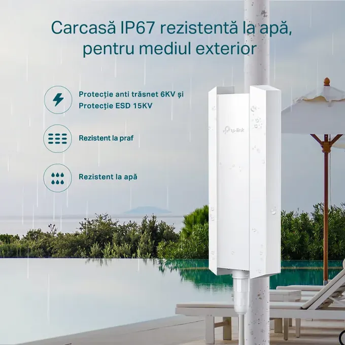 Access Point TP-LINK EAP650-OUTDOOR, Wi-Fi 6, 802.11ax/ac/n/g/b/a, 2.4 + 5 GHz, IP67 - Imagine 5