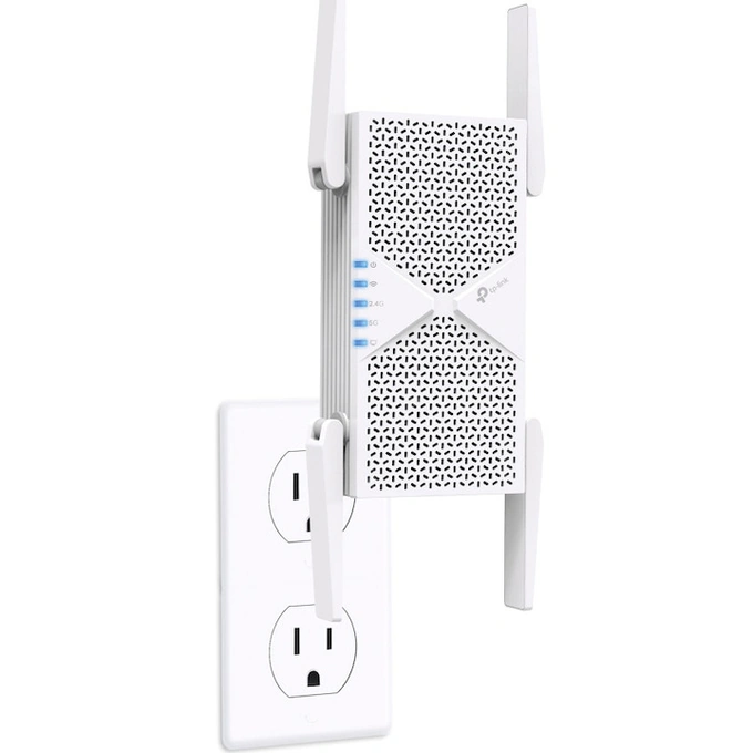 Range Extender TP-LINK RE405BE, BE6500, Wi-Fi 7 Dual-Band, 1 x 2.5 Gbps port, tehnologie EasyMesh, MLO, White - Imagine 3