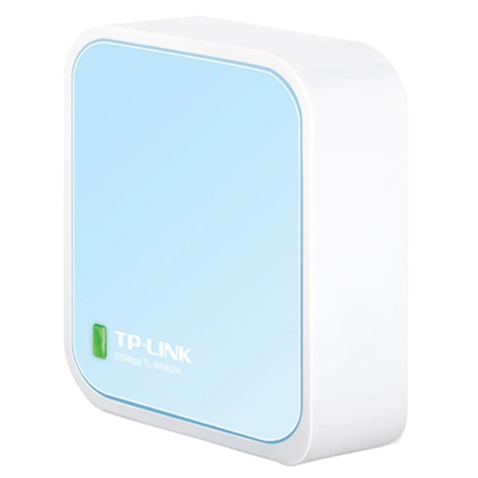 Nano router wireless N300 TP-LINK TL-WR802N, Moduri Router/AP/WISP, Blue - Imagine 1