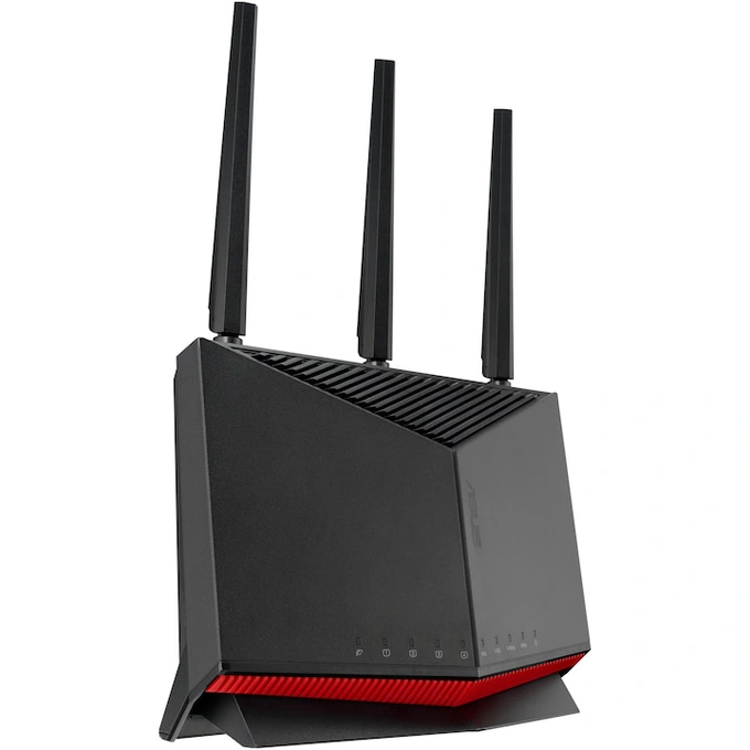 Router Gaming Wireless ASUS RT-BE86U, BE6800, Dual-Band, Quad-Core 2.6GHz CPU, 256MB/1GB Flash/RAM, 4K-QAM, MLO, 10G port, 2.5G quad-port, Black - Imagine 3