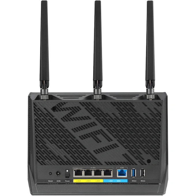 Router Gaming Wireless ASUS RT-BE86U, BE6800, Dual-Band, Quad-Core 2.6GHz CPU, 256MB/1GB Flash/RAM, 4K-QAM, MLO, 10G port, 2.5G quad-port, Black - Imagine 7