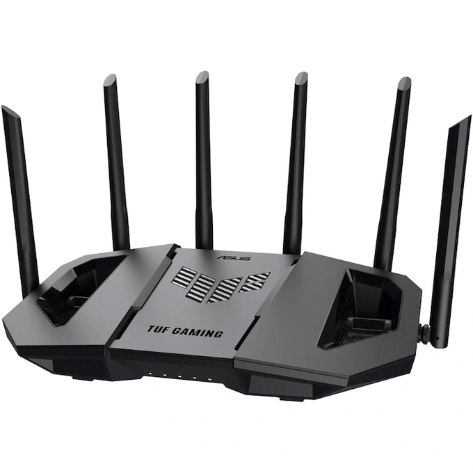 Router Gaming Wireless ASUS TUF Gaming BE9400, BE9400, Tri-Band, Quad-Core 1.5GHz CPU, 256MB/1GB Flash/RAM, 4K-QAM, MLO, 2.5G quad-port, Black - Imagine 3