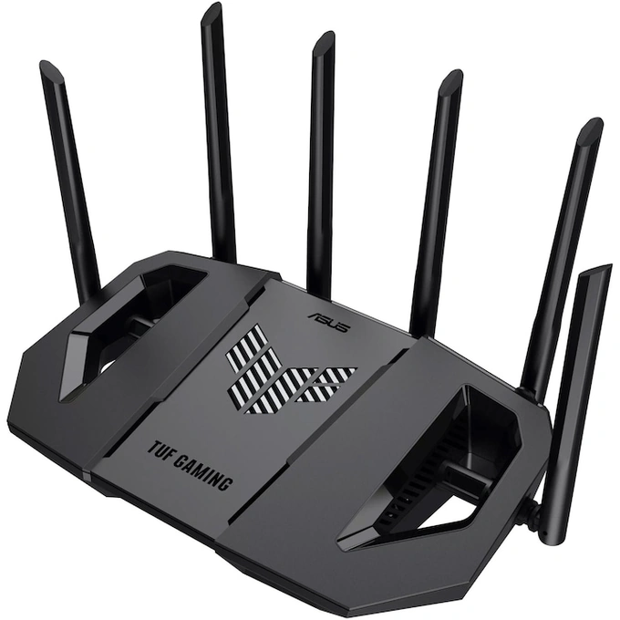 Router Gaming Wireless ASUS TUF Gaming BE9400, BE9400, Tri-Band, Quad-Core 1.5GHz CPU, 256MB/1GB Flash/RAM, 4K-QAM, MLO, 2.5G quad-port, Black - Imagine 6