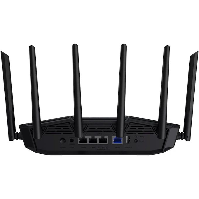 Router Gaming Wireless ASUS TUF Gaming BE9400, BE9400, Tri-Band, Quad-Core 1.5GHz CPU, 256MB/1GB Flash/RAM, 4K-QAM, MLO, 2.5G quad-port, Black - Imagine 7