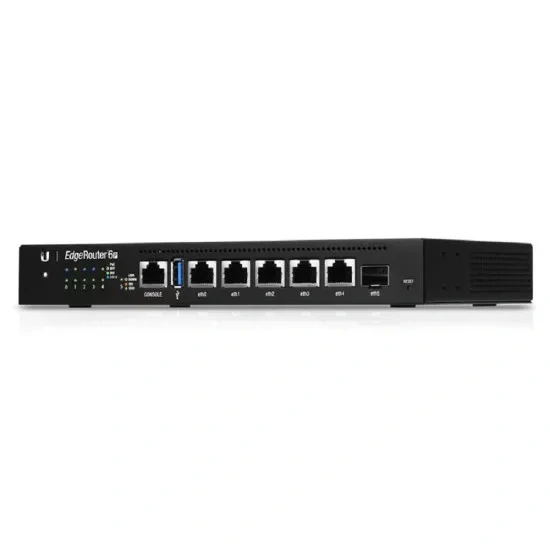Router Gigabit EdgeRouter 6 Ubiquiti, 5 x RJ45, 1 x SFP, PoE - ER-6P, Black - Imagine 1