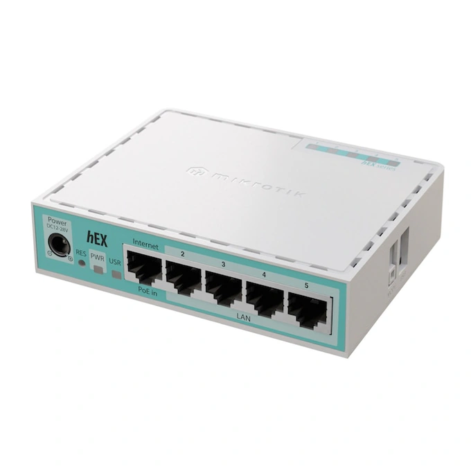 Router MIKROTIK E50UG hEX, 5 porturi Gigabit Ethernet, procesor 950 MHz, 512 MB RAM, USB 2.0, White - Imagine 1