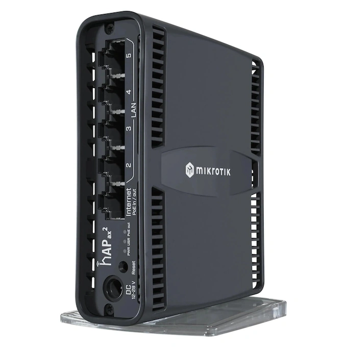 Router MIKROTIK hAP ax2 C52iG-5HaxD2HaxD-TC, 2.4/5GHz, Eternet LAN, Black - Imagine 1