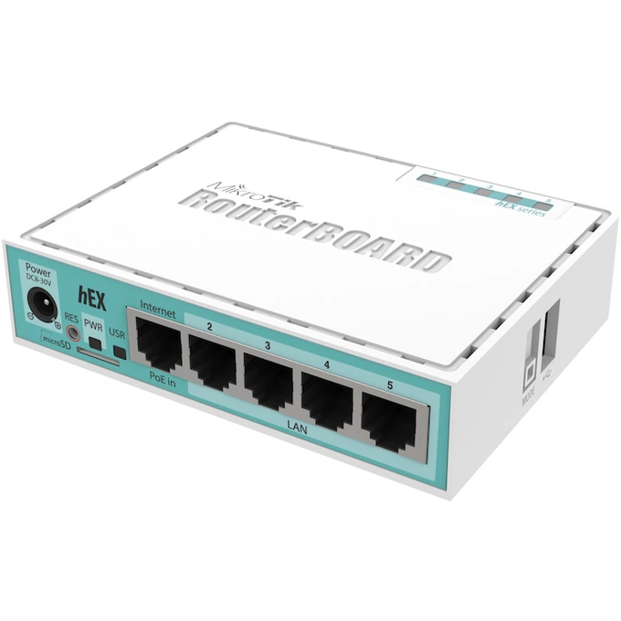 Mikrotik Router MIKROTIK hEX RB750Gr3, 5x RJ45 1000Mb/s, 1x USB, White - IT-Fashion.ro