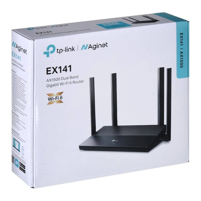 Router TP-LINK, EX141 AX1500, Dual Band, Gigabit, Wi-Fi 6, Black - Imagine 8