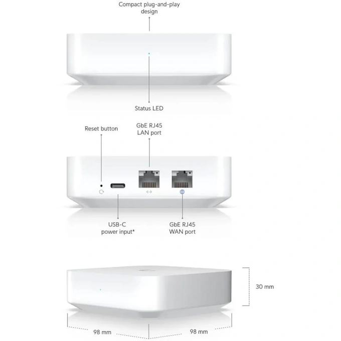 Router UBIQUITI Gateway Lite UXG-LITE-EU, 1x LAN, 1x WAN - Imagine 4